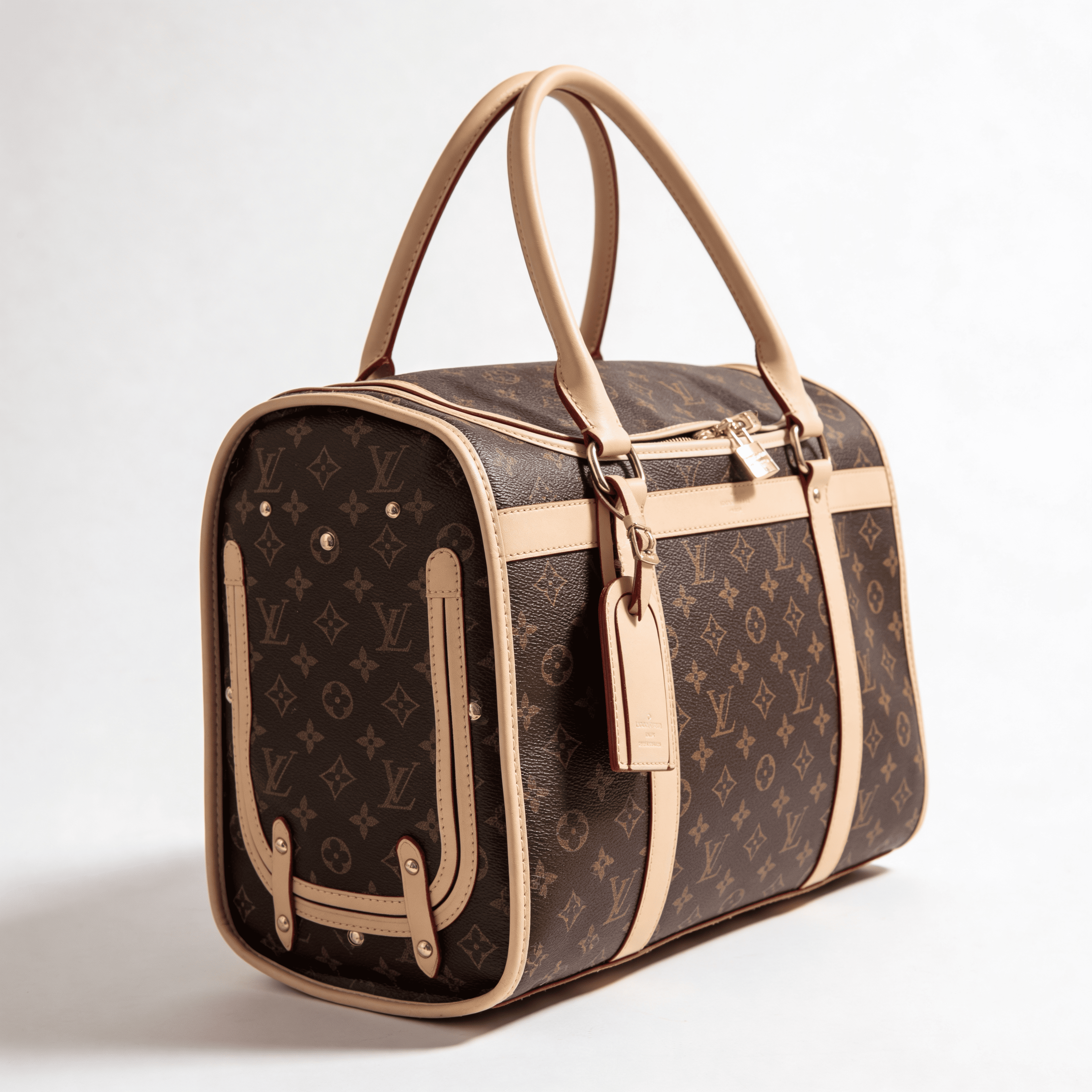 Louis Vuitton Keepall, Monogram canvas, alternate front angle