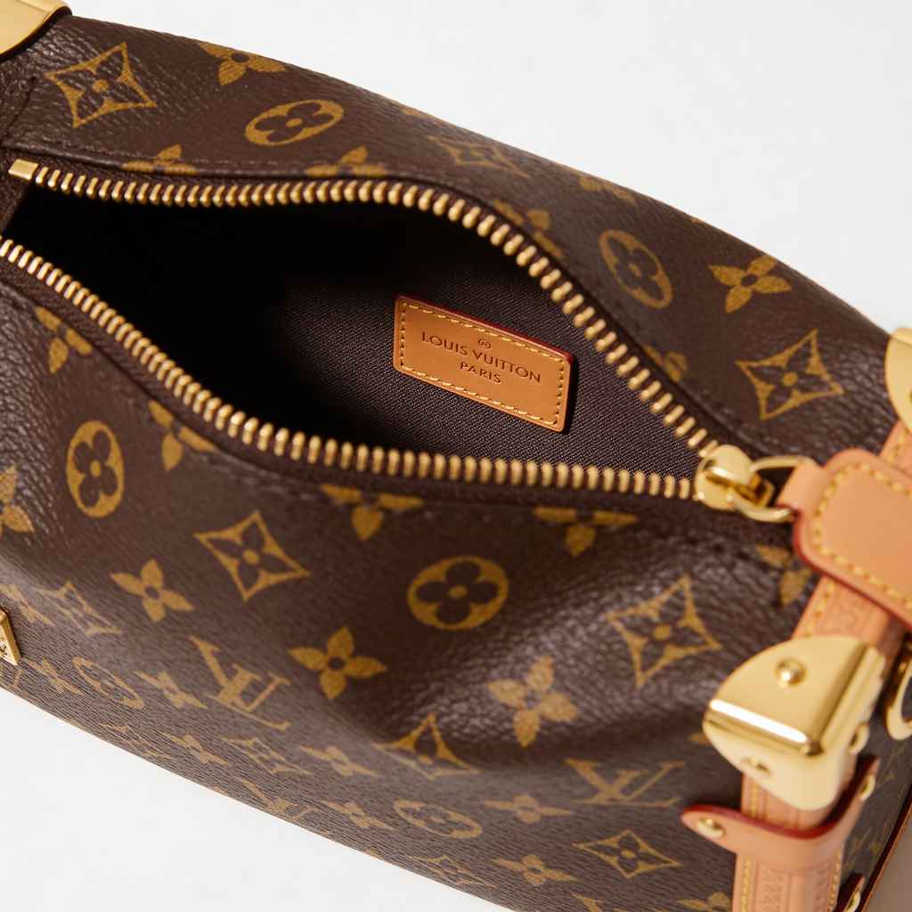 Heritage Trunk Mini Bag — Brown Monogram Canvas with Tan Leather Trim