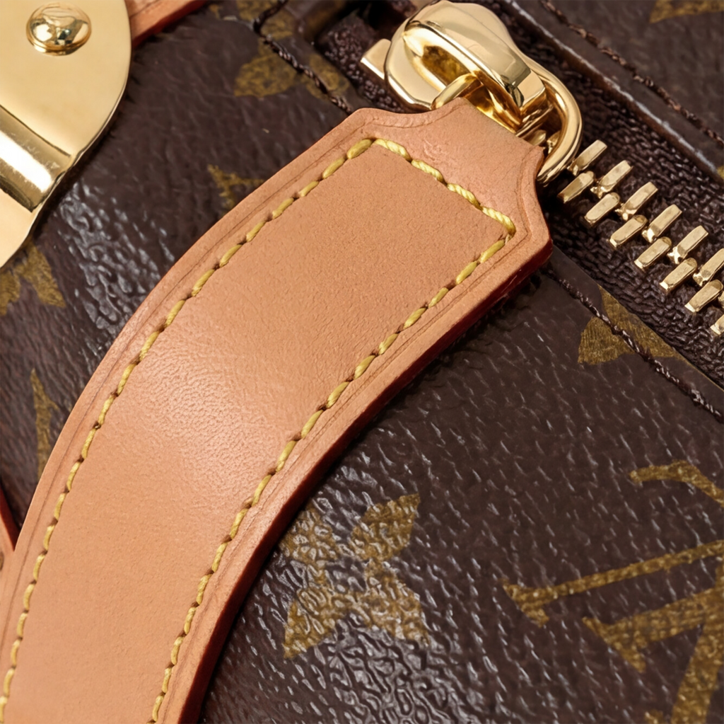 Heritage Trunk Mini Bag — Brown Monogram Canvas with Tan Leather Trim