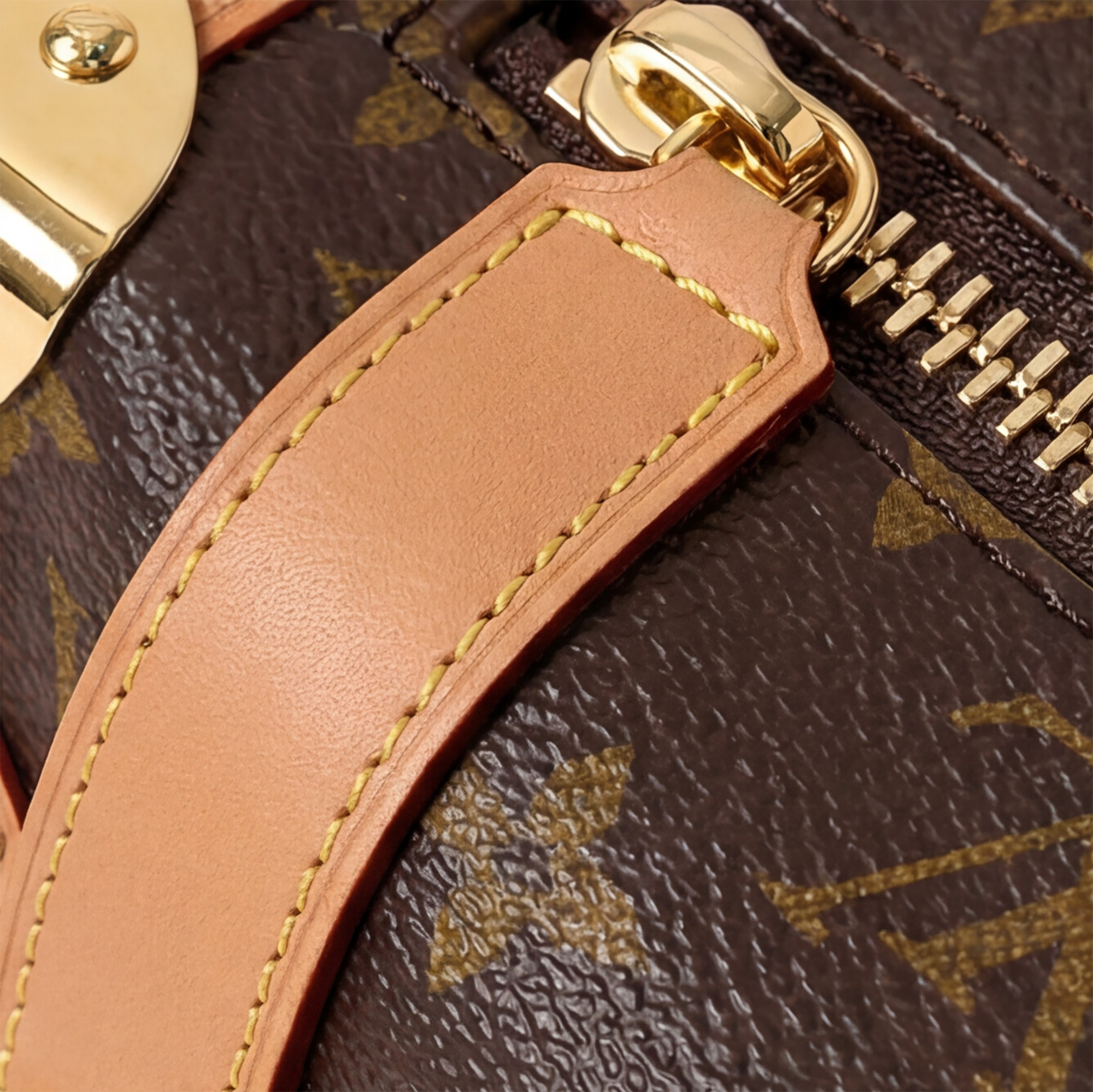 Heritage Trunk Mini Bag — Brown Monogram Canvas with Tan Leather Trim